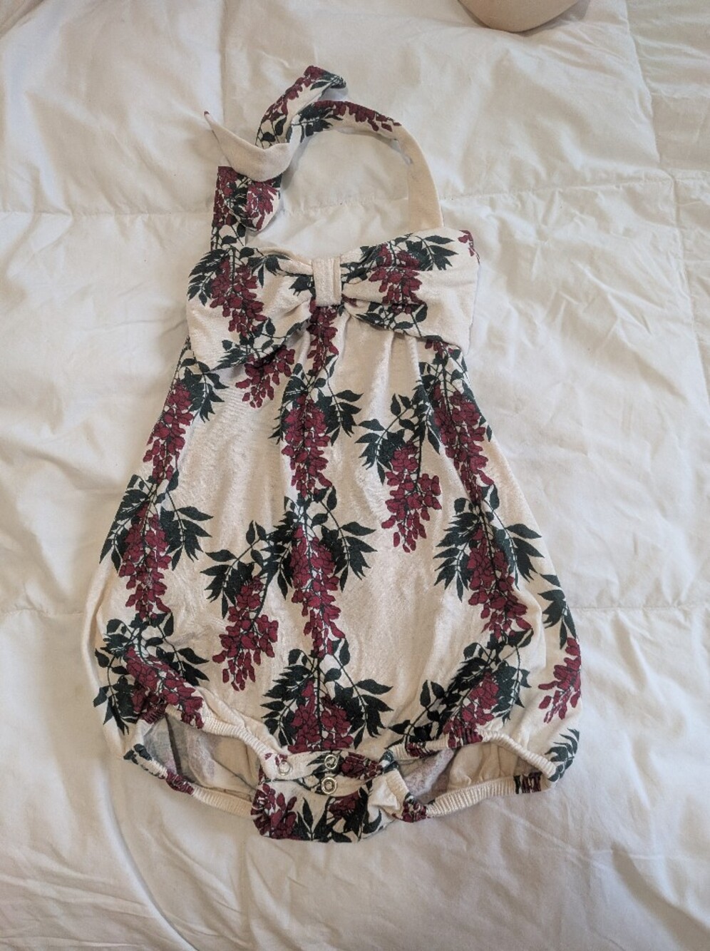 Kate Quinn Halter Floral Bubble  Romper 6-12